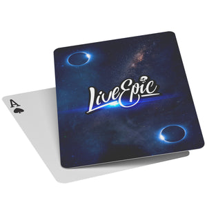 Live Epic Blue Space Playing Cards