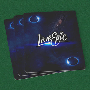 Live Epic Blue Space Playing Cards