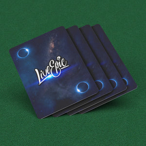 Live Epic Blue Space Playing Cards