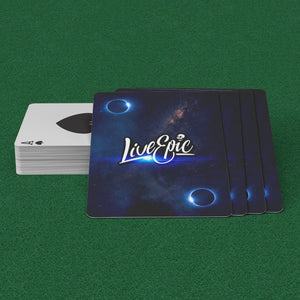 Live Epic Blue Space Playing Cards