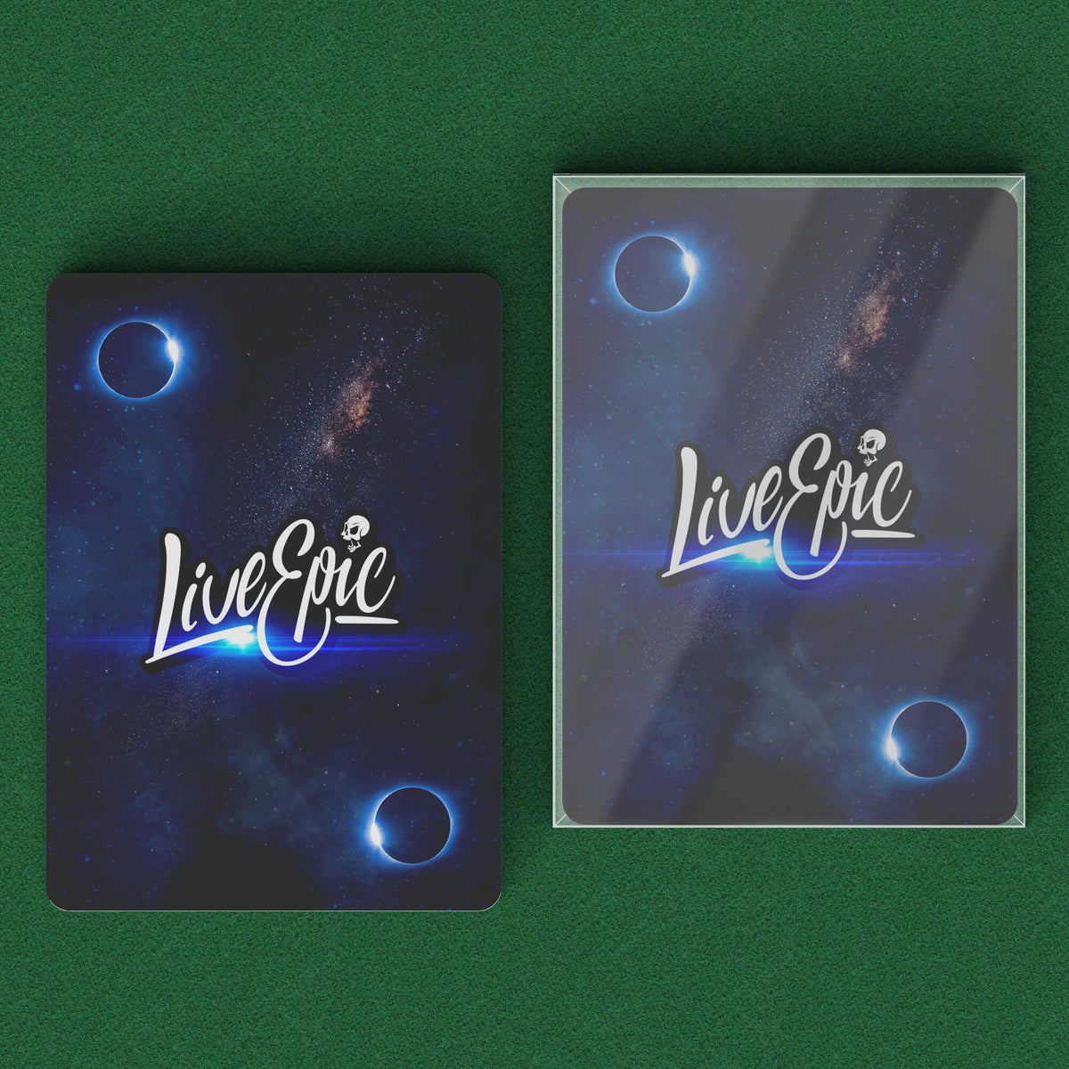 Live Epic Blue Space Playing Cards