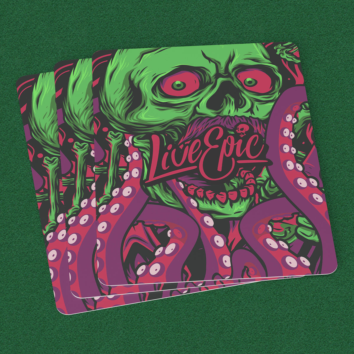 Live Epic Octopus Playing Cards