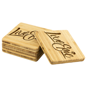 Live Epic Bamboo Coaster (4-piece set) - CelebrateEpic!