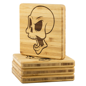 Skull Bamboo Coaster (4-piece set) - CelebrateEpic!